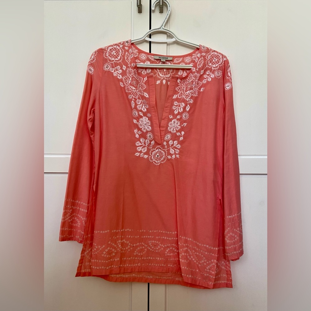 Holt Renfrew 100% Cotton Beaded Top - Pink - Size Extra Small
